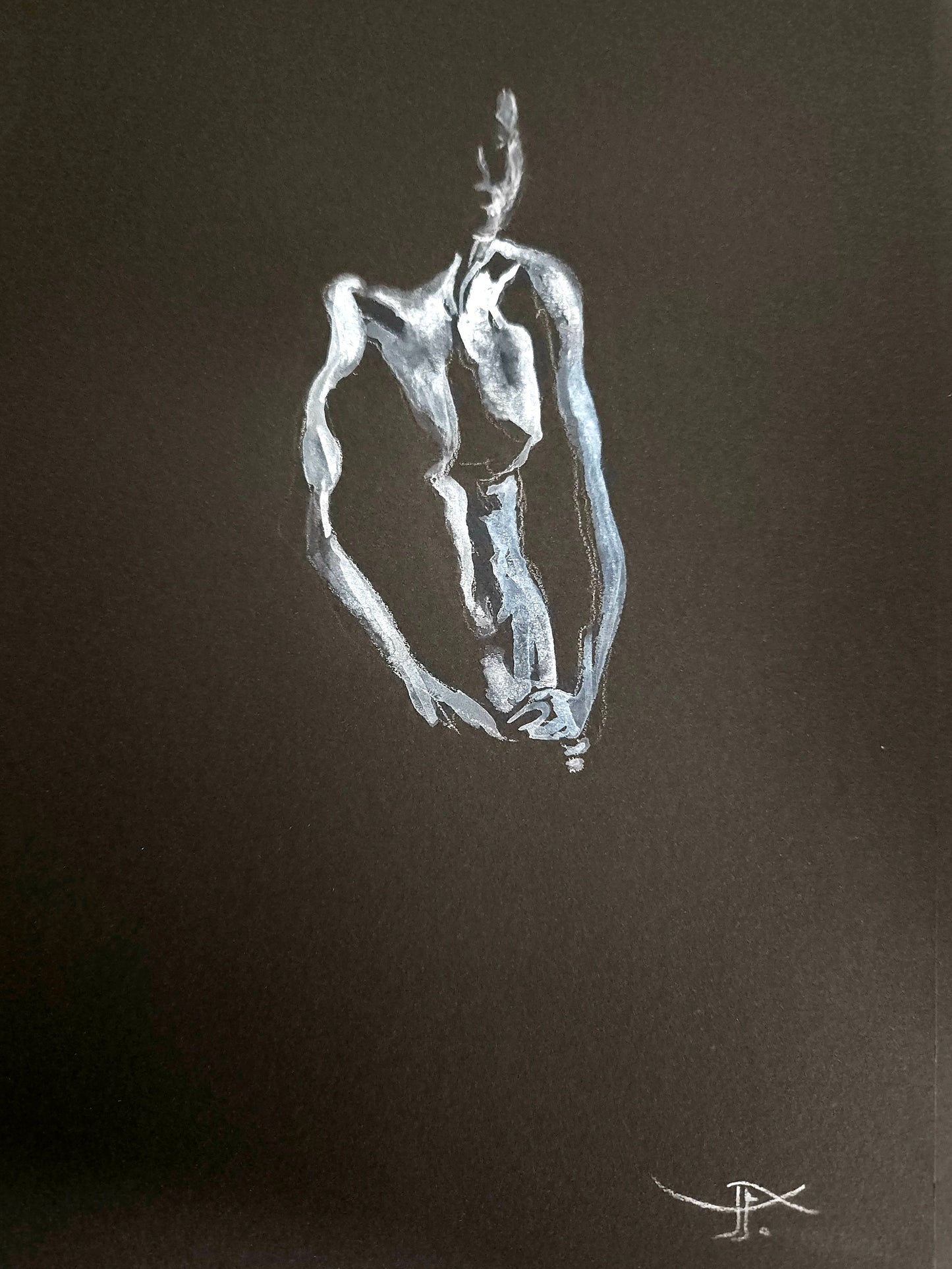 Peinture aquarelle nu Homme 3